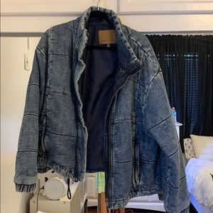 American Eagle Denim Bomber Jacket